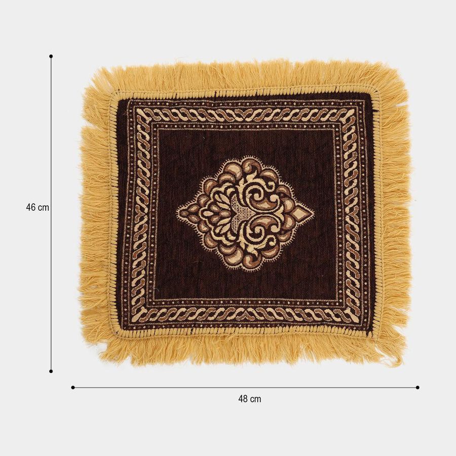 Brown Polyester Pooja Mat , , large
