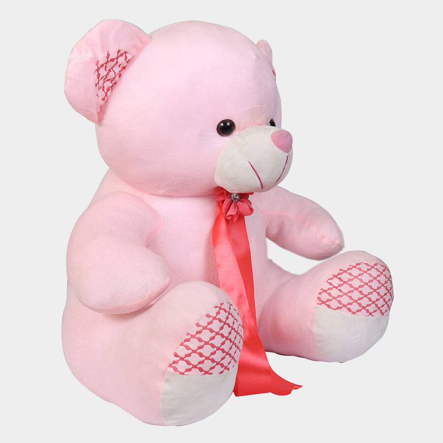Large Huggable Teddy Bear With Bow, , large image number null