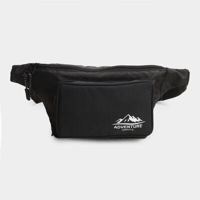 Black Nylon/Polyester Waist Pouch