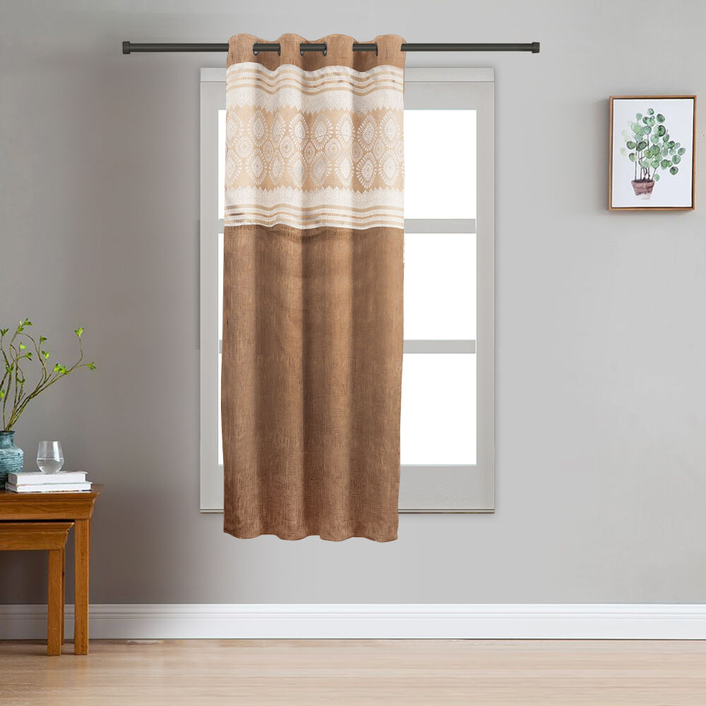 Home Beautiful                         5 ft. Black Polyester Curtain