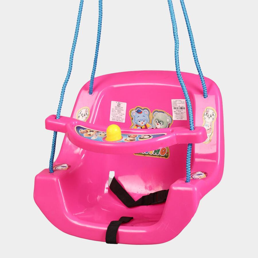 Pink Plastic Baby Swing, , large image number null
