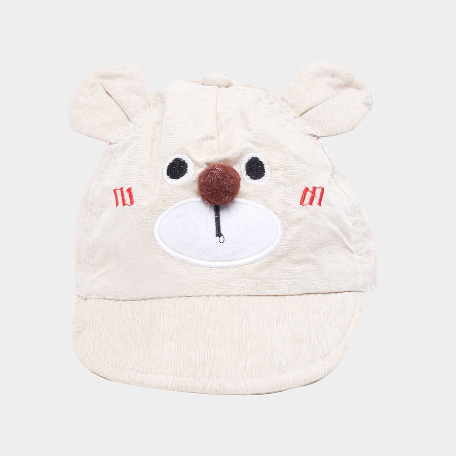 Kids' Cream Fabric Cap, , large image number null