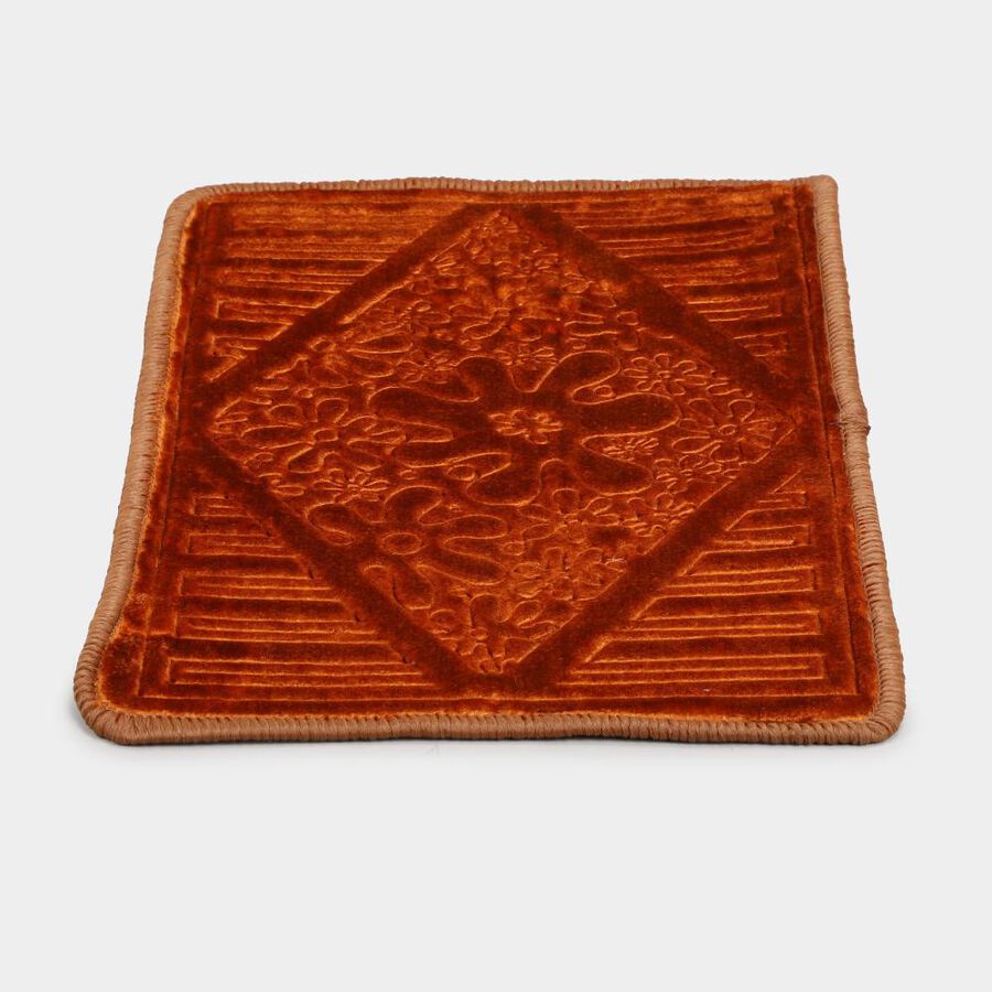 Anti-Skid Brown Polyester Door Mat, , large