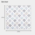 White Microfiber Double Bedsheet with Pillow Cover, , small