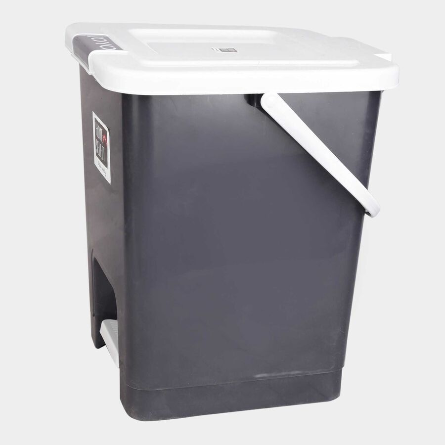 10 L Grey Plastic Dustbin, , large image number null