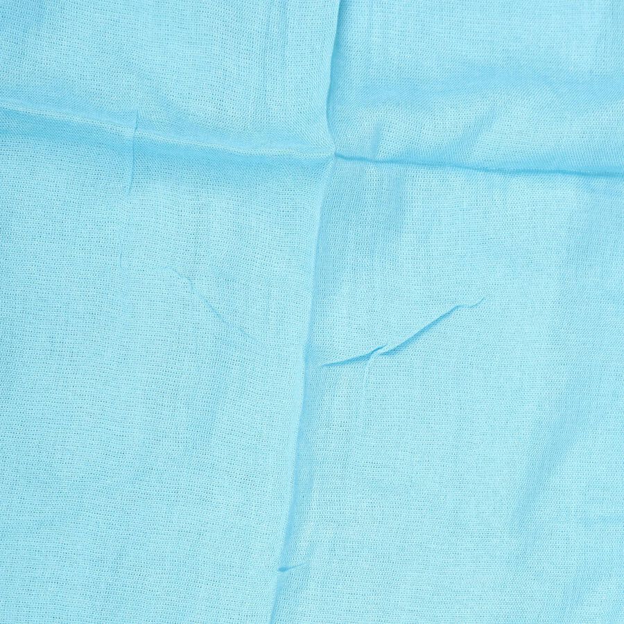 Women's Blue Viscose Scarf, , large