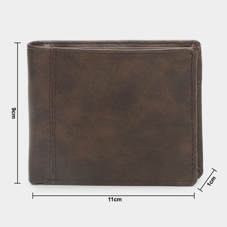 Brown Pu Wallet, , large