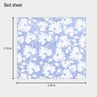 104 TC Cotton Blend Double Bedsheet with 2 Pillow Covers, , small image number null