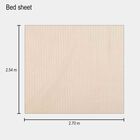 Beige Microfiber Double Bedsheet with Pillow Cover, , small