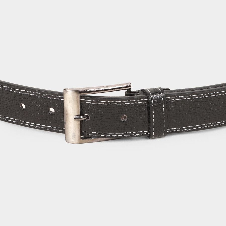 Men's Black Polyurethane Casual Belt, , large image number null