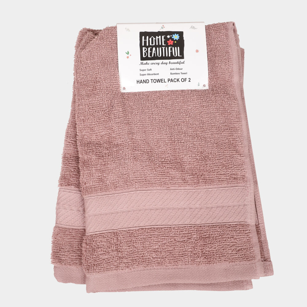 Home Beautiful                         380 GSM Pink Cotton Hand Towel