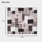 Brown Microfiber Double Bedsheet with Pillow Cover, , small