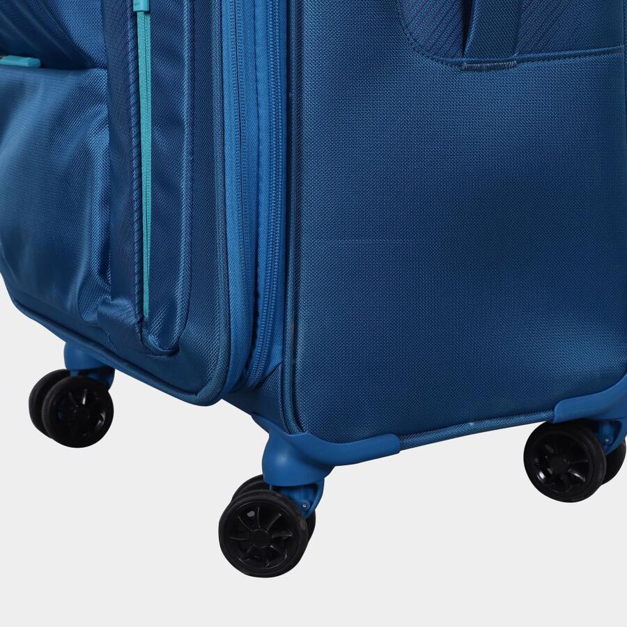 1 Pc 8-Wheel Polyester Soft Case Trolley, Medium, , large image number null