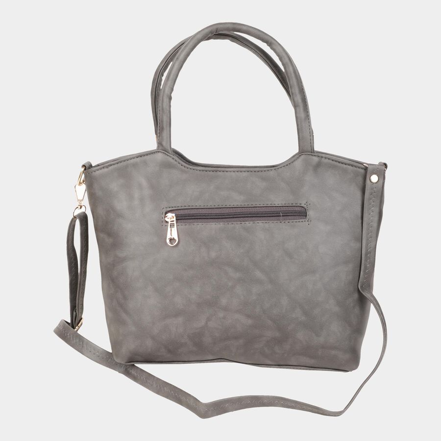 Women's Polyurethane Satchel, Quilted, Medium Size, , large image number null