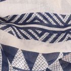 Women's Blue Viscose Scarf, , small image number null