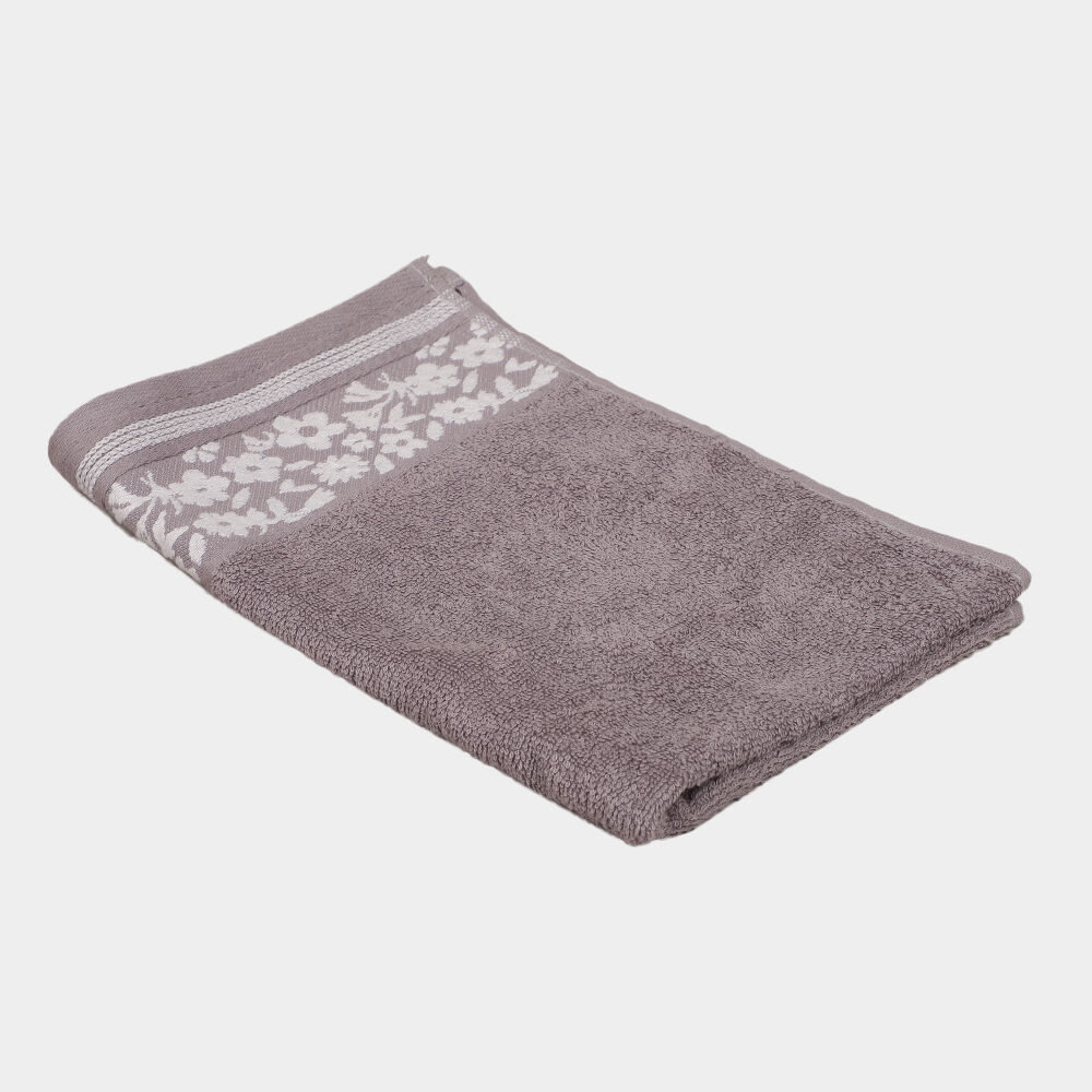Home Beautiful                         400 GSM Grey Cotton Hand Towel
