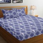 120 GSM Blue Polycotton Double Bedsheet, , small image number null