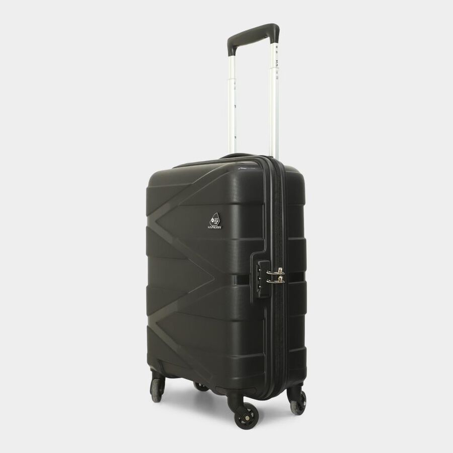 4-Wheel Black Polypropylene Hard Case Trolley, Small, , large image number null