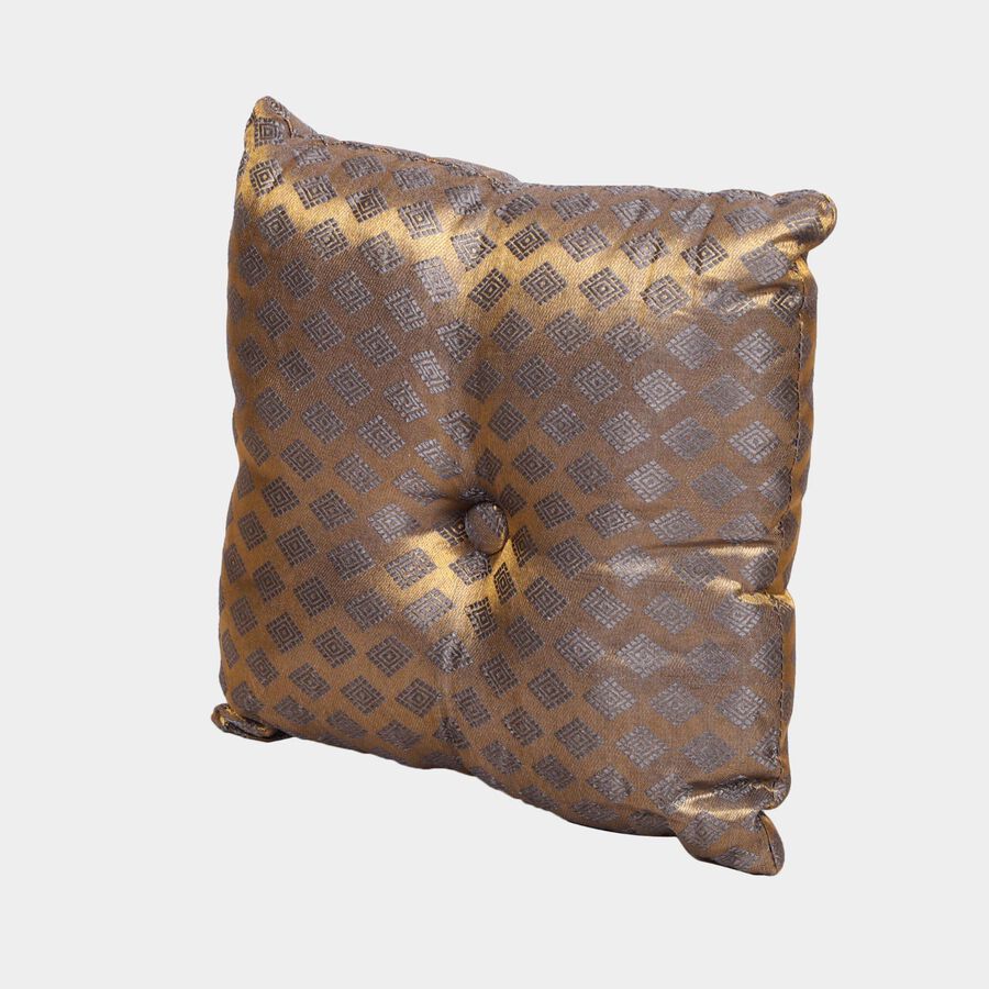 Gold Geometric Printed Cushion, , large