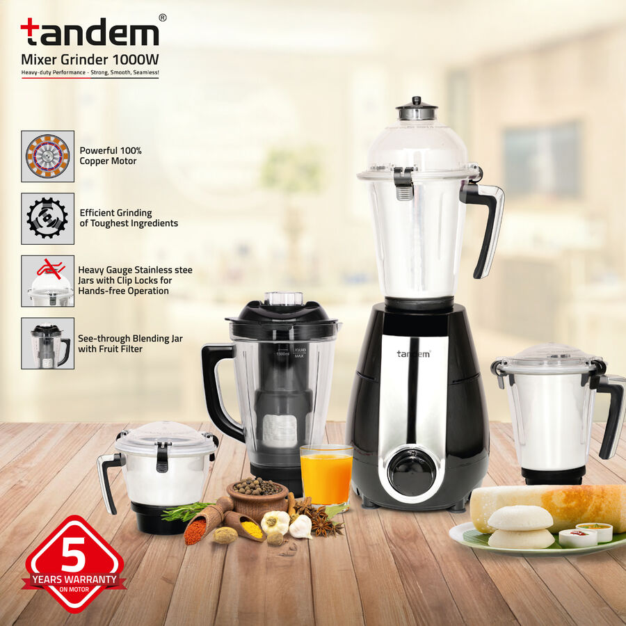 1000W 4JAR Mixer Grinder, , large