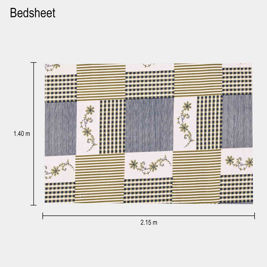 Grey Microfiber Single Bedsheet, , large image number null