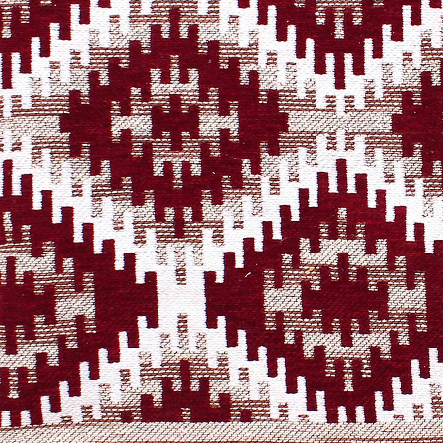 Maroon Jacquard Poly Cotton Carpet, , large image number null