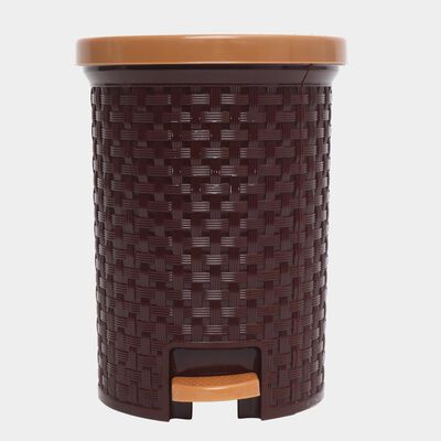 1.8L Brown Plastic Dustbin