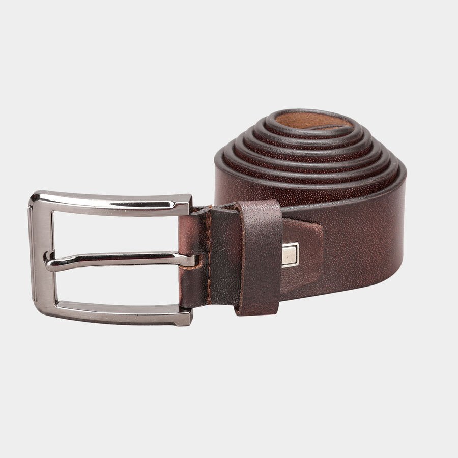 Men's Leather Casual Belt, Size 36, Smooth/Plain, , large image number null