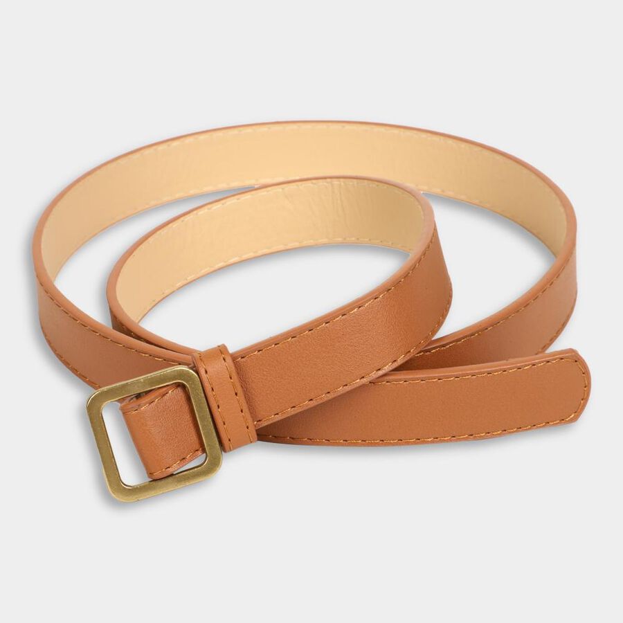 Women's Beige Polyurethane Belt, , large image number null