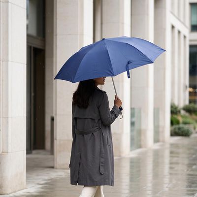 Navy Blue Polyester Men's Umbrella