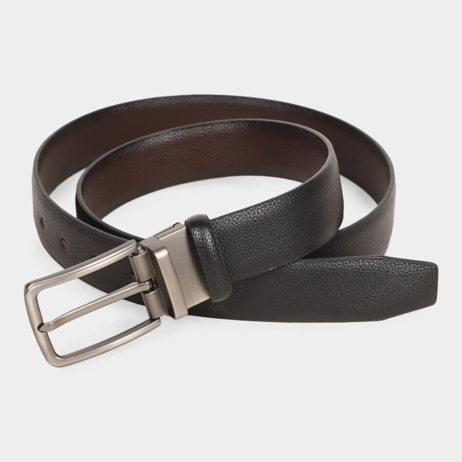 Men's Black Polyurethane Formal Belt, , large image number null
