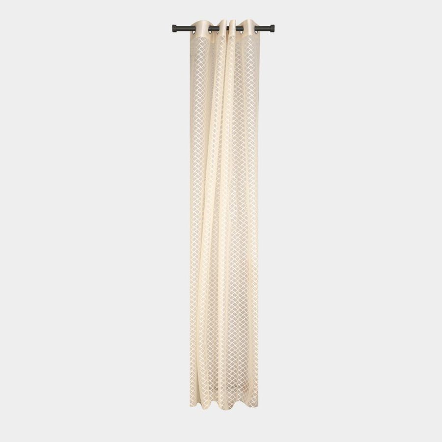 9ft. Cream Microfiber Long Door Curtain, , large image number null