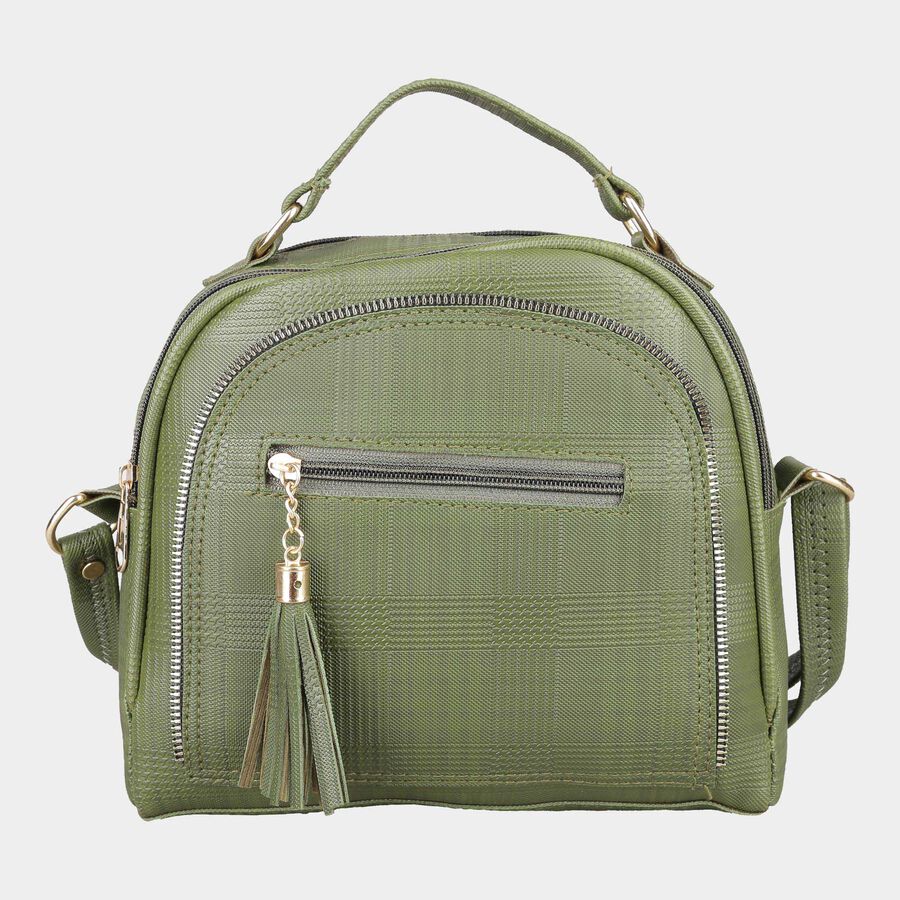 Women's Polyurethane Zipper Handbag, , large image number null