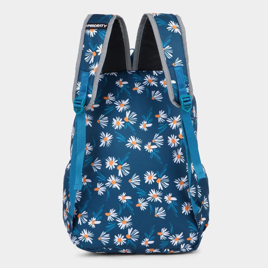 Women's Blue Fabric Backpack, , large image number null