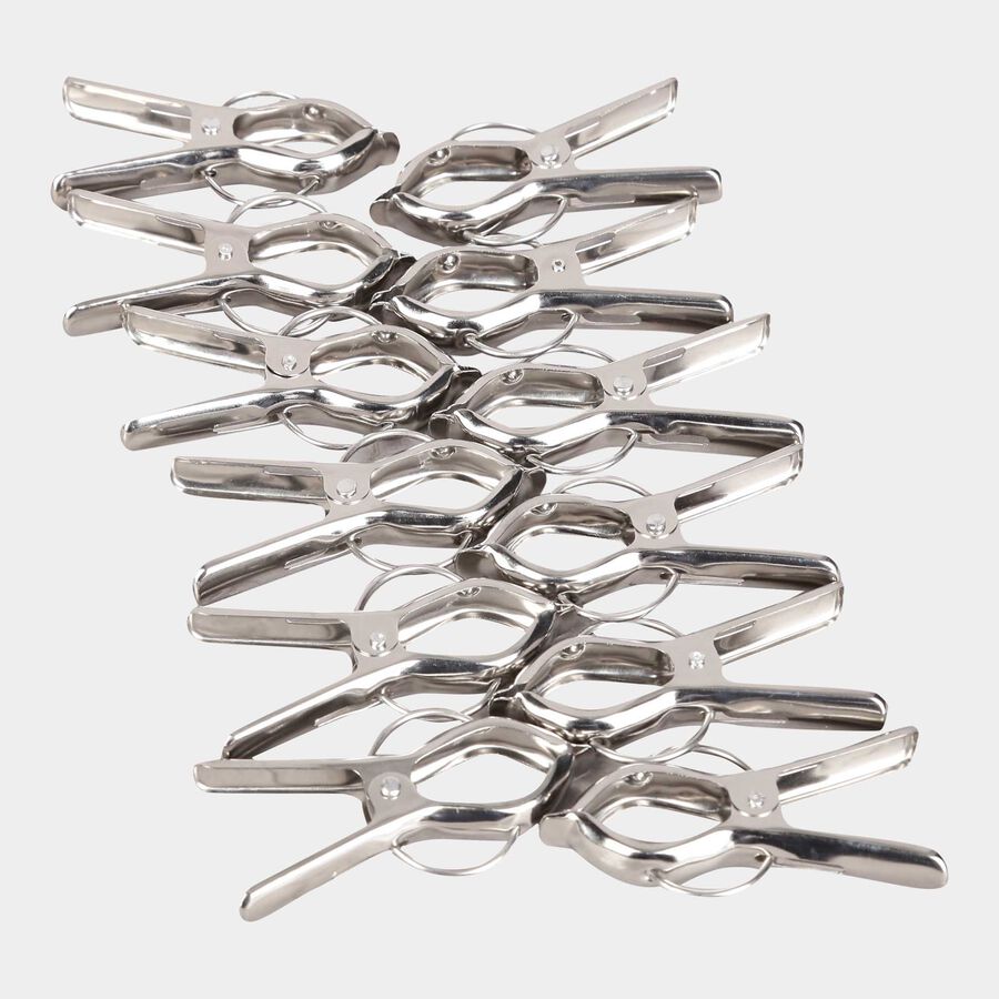 Steel Cloth Clips-Set of 12, , large image number null