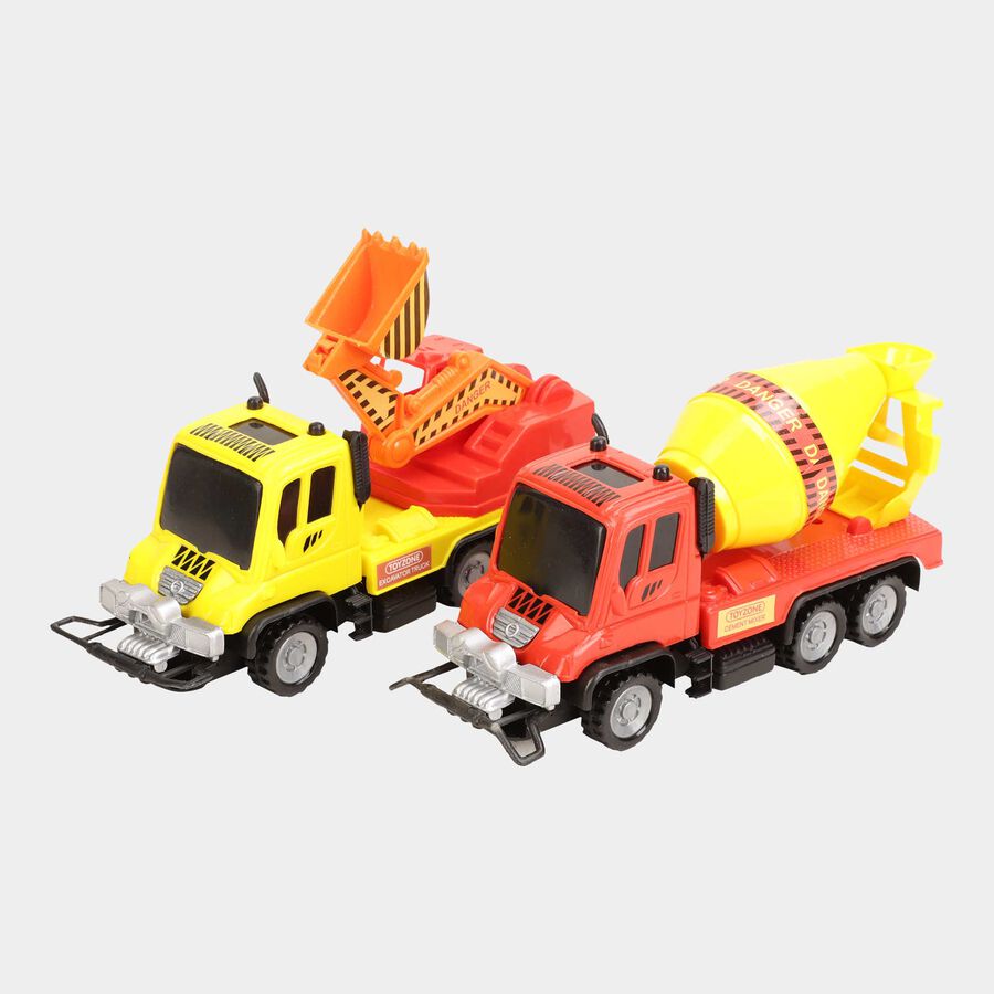 Toy Construction Vehicles, Set of 2 - Colour/Design May Vary