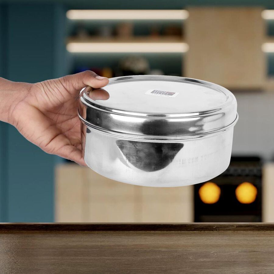1.2 L Stainless Steel Poori Dabba, , large image number null