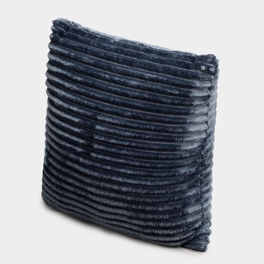 Dark Blue Ribbed Cushion, , large