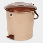 6 L Brown Plastic Dustbin, , small image number null