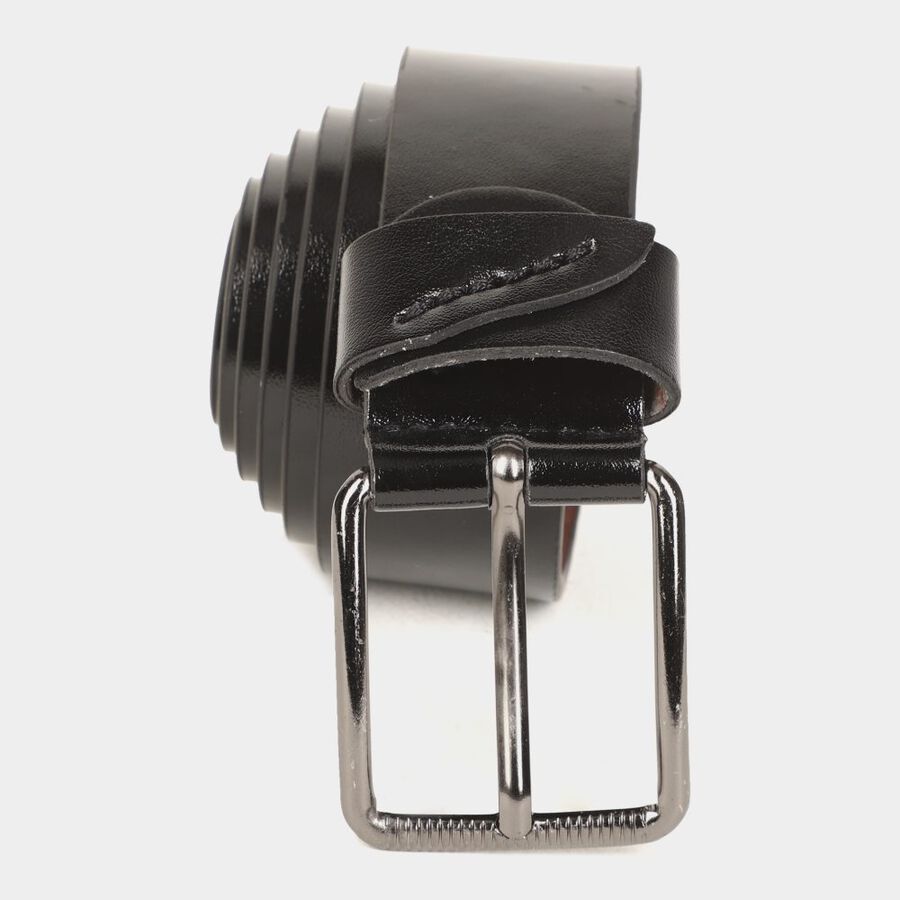Men's Black Polyurethane Casual Belt, , large image number null