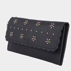 Women's Black Polyurethane Hand Pouch, , small image number null
