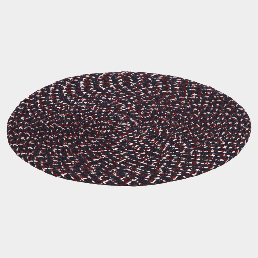 Blue Polyester Cotton Door Mat, , large image number null