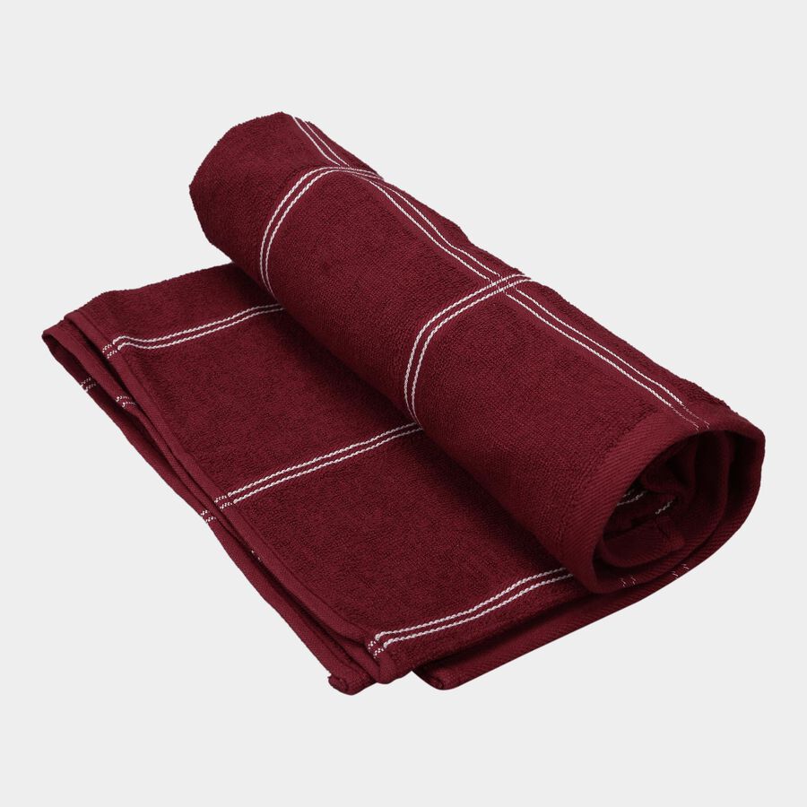 330 GSM Maroon Cotton Bath Towel, , large image number null
