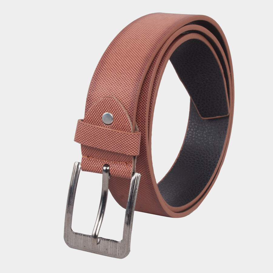Men's Polyurethane Casual Belt, Size 40, Textured, , large image number null