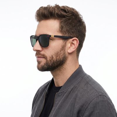 Men's Black Plastic Sunglasses