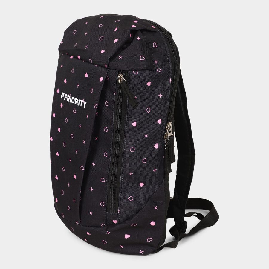 Women's Black Canvas Backpack, , large image number null