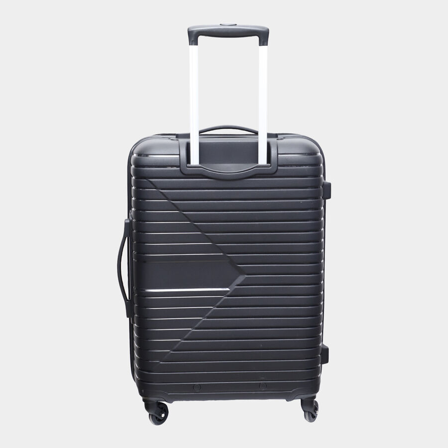 4-Wheel Black PVC Matee Hard Case Trolley, Medium, , large image number null