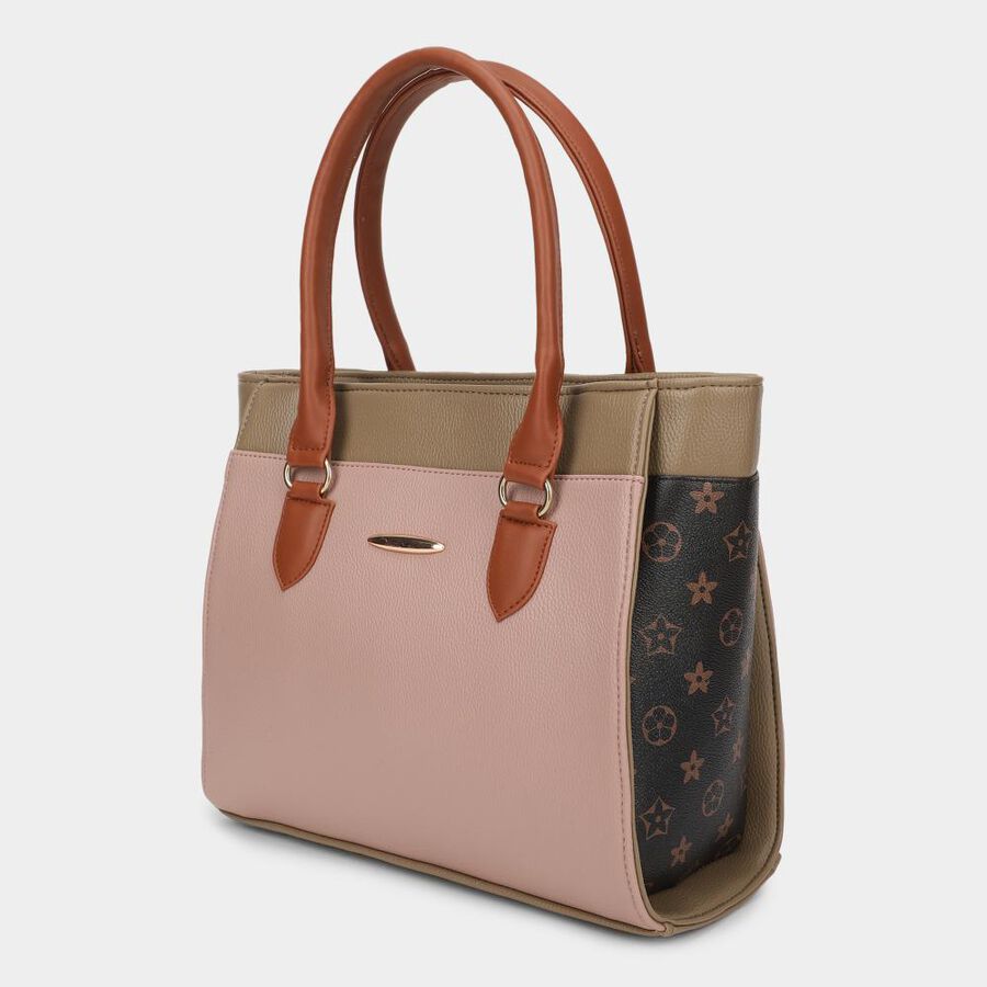 Women's Beige Pu Hand Bag, , large image number null