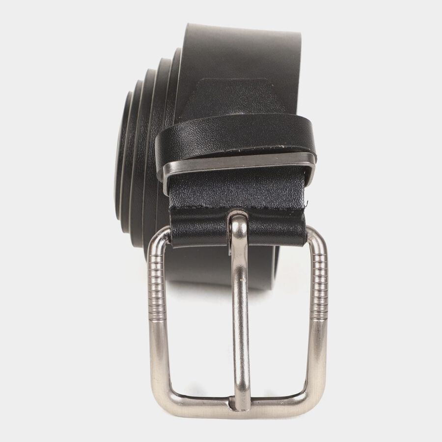 Men's Black Polyurethane Casual Belt, , large image number null