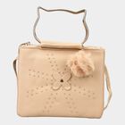 Women's Beige Polyurethane Sling Bag, , small image number null
